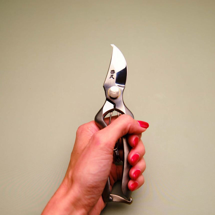 Handmade Japanese Stainless Steel Large Handle Secateurs  - 165mm