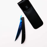 Hikari Folding Steak Knife, D2 Blue Titanium Blade