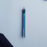 Hikari Folding Steak Knife, D2 Blue Titanium Blade