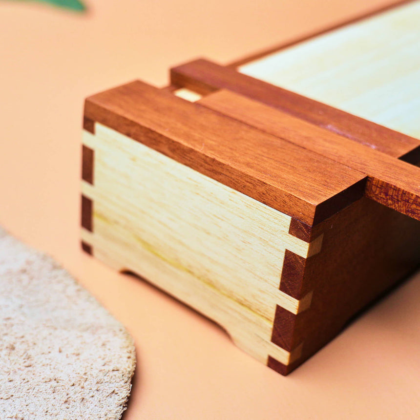 Handmade Wooden Knife Box - Large