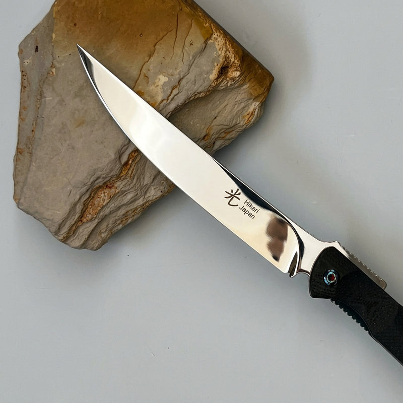 Hikari Folding Steak Knife, D2 Polished Blade