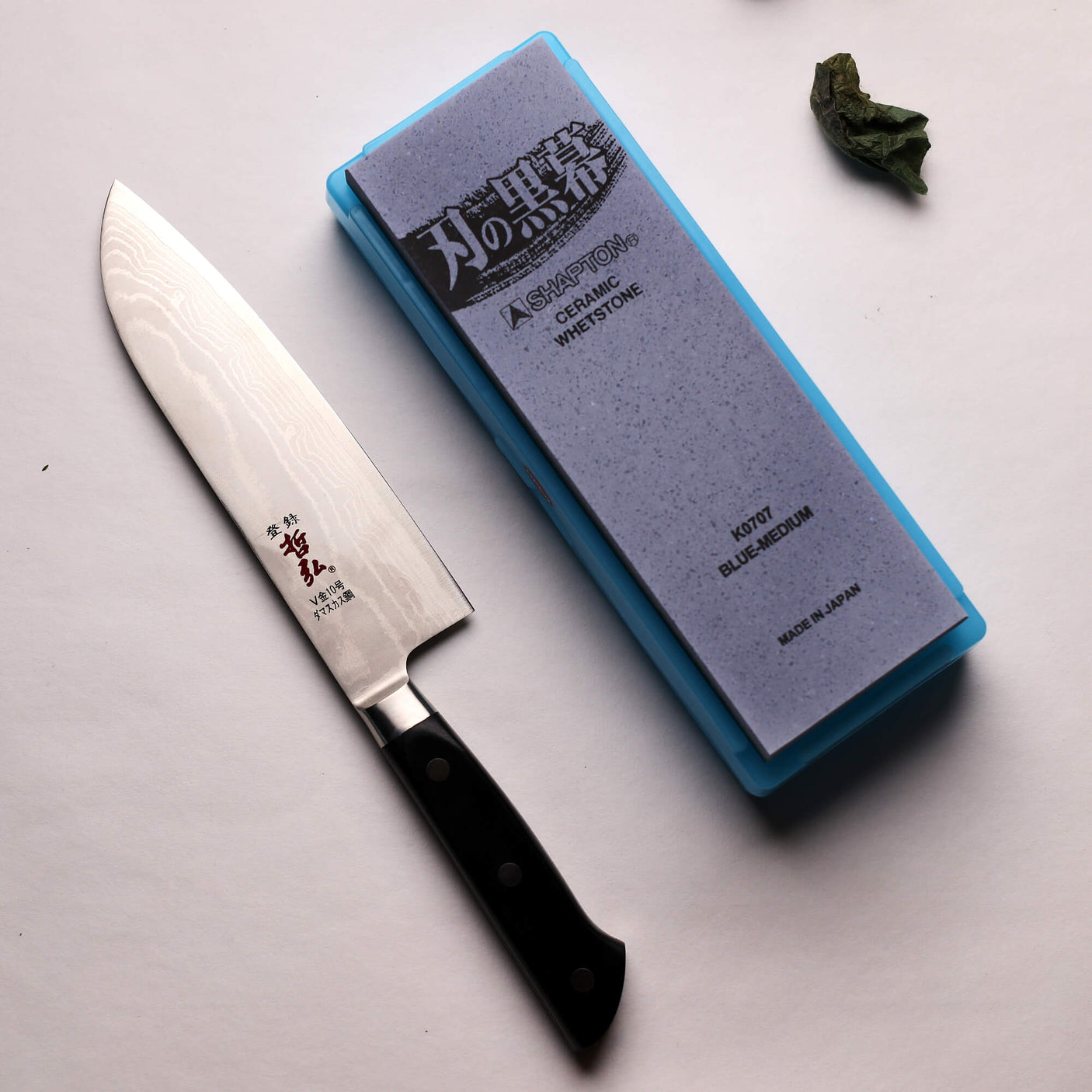 Japanese Knife + Stone Combo Kit