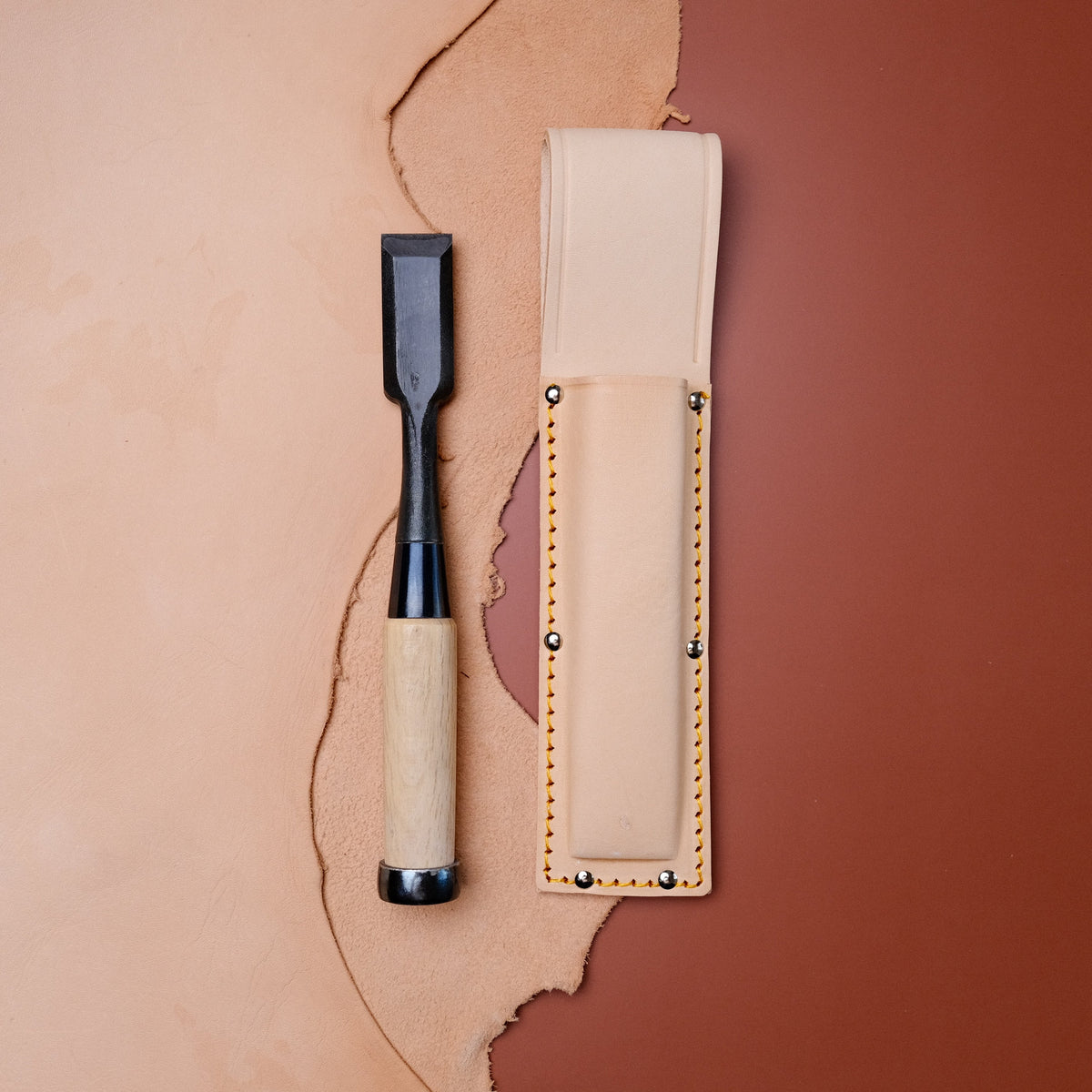 Leather chisel holster - 30mm