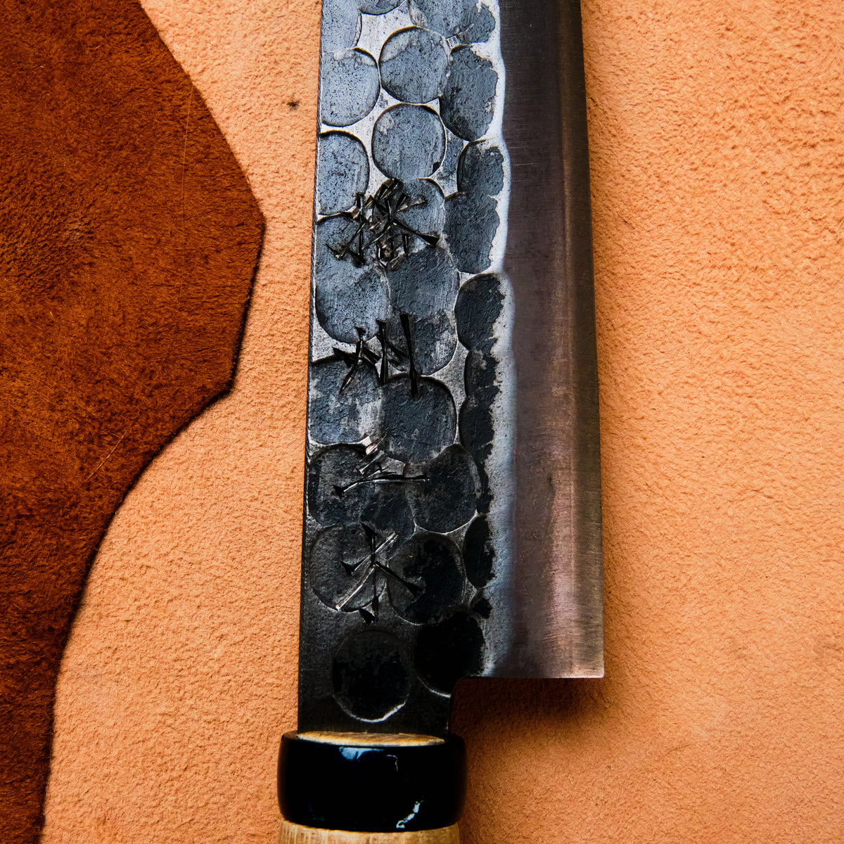 Handmade Outdoor Knife with Leather Sheath