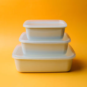 Noda Horo Enamel Rectangular Container with lid