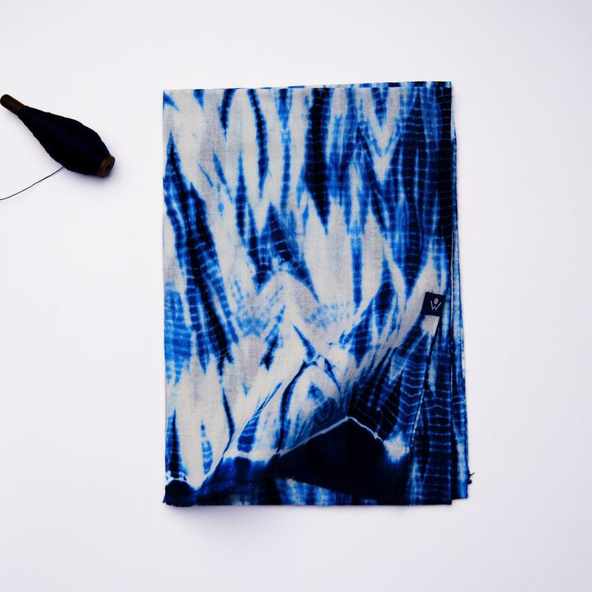 Tenugui Indigo - Arashi Shibori