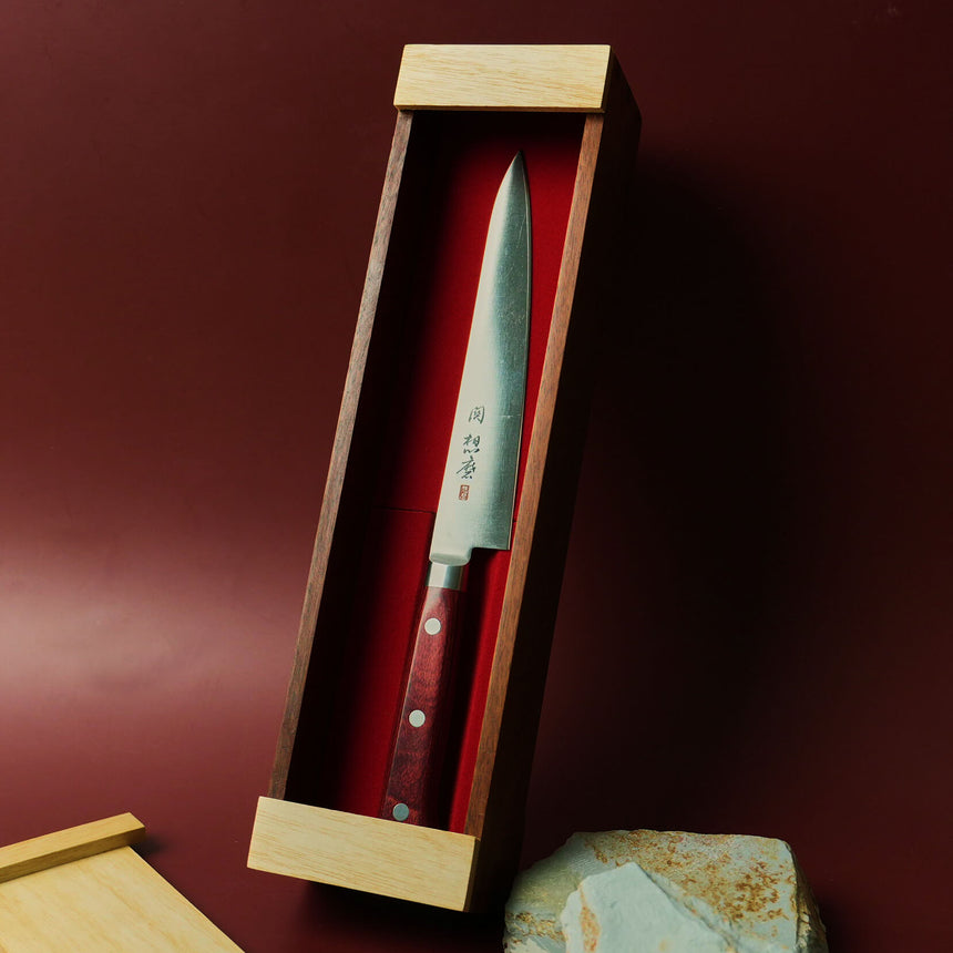 Wooden Knife Box Set | Rose Mahogany & Silver Ash