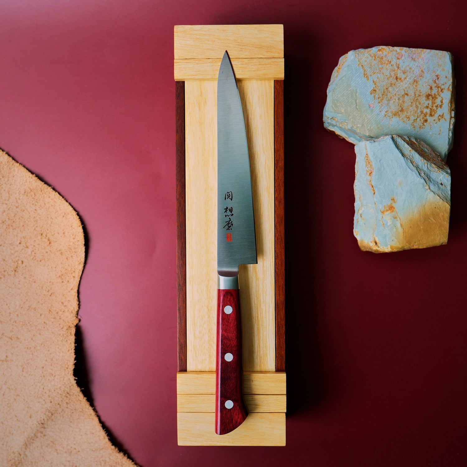 Wooden Knife Box Set | Rose Mahogany & Silver Ash