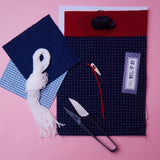 Sashiko Pincushion with Embroidery Snips