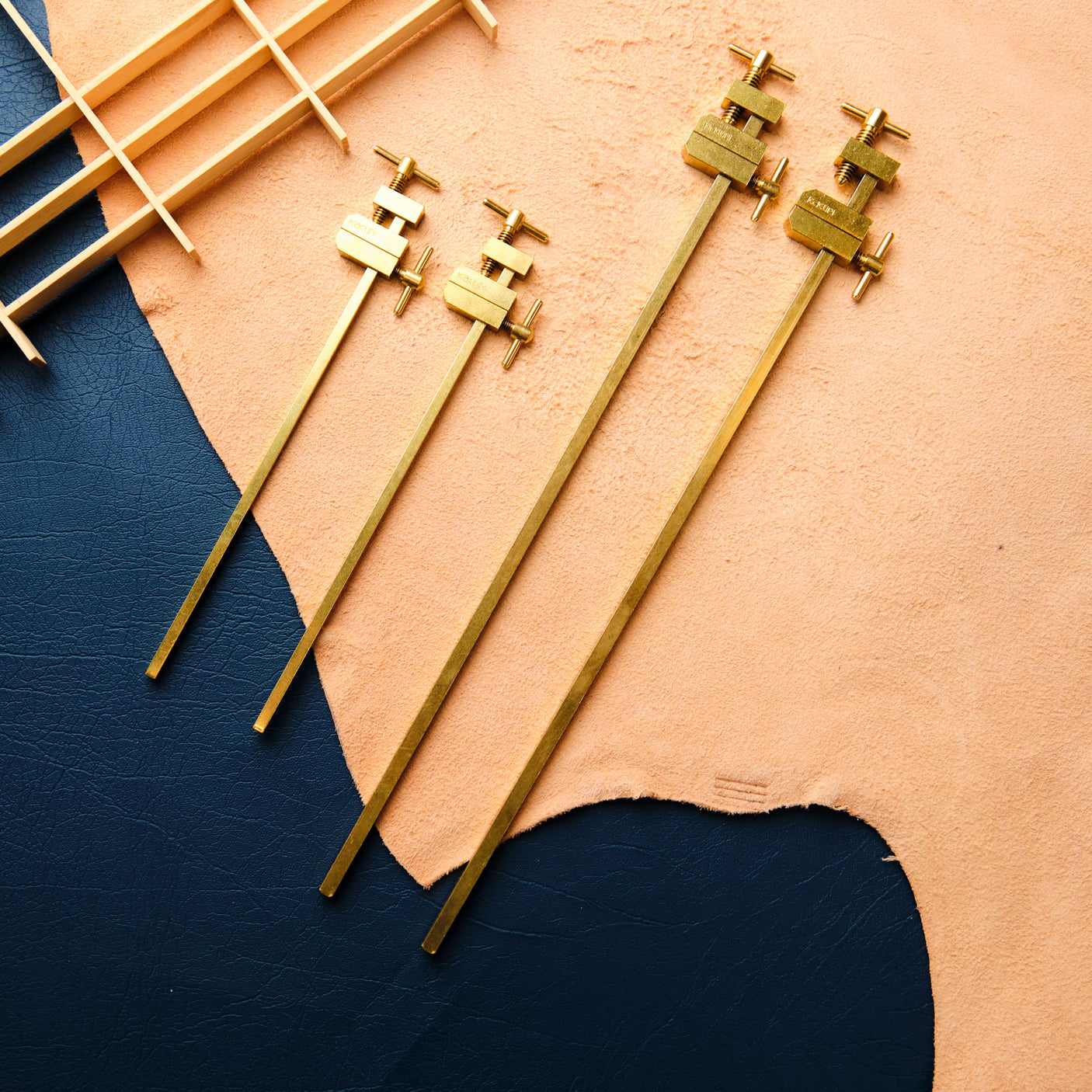 Hatagane Solid Brass Clamps 4 Piece Set