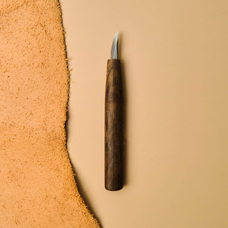 Short Single-Bevel Carving Knife - Curved Edge