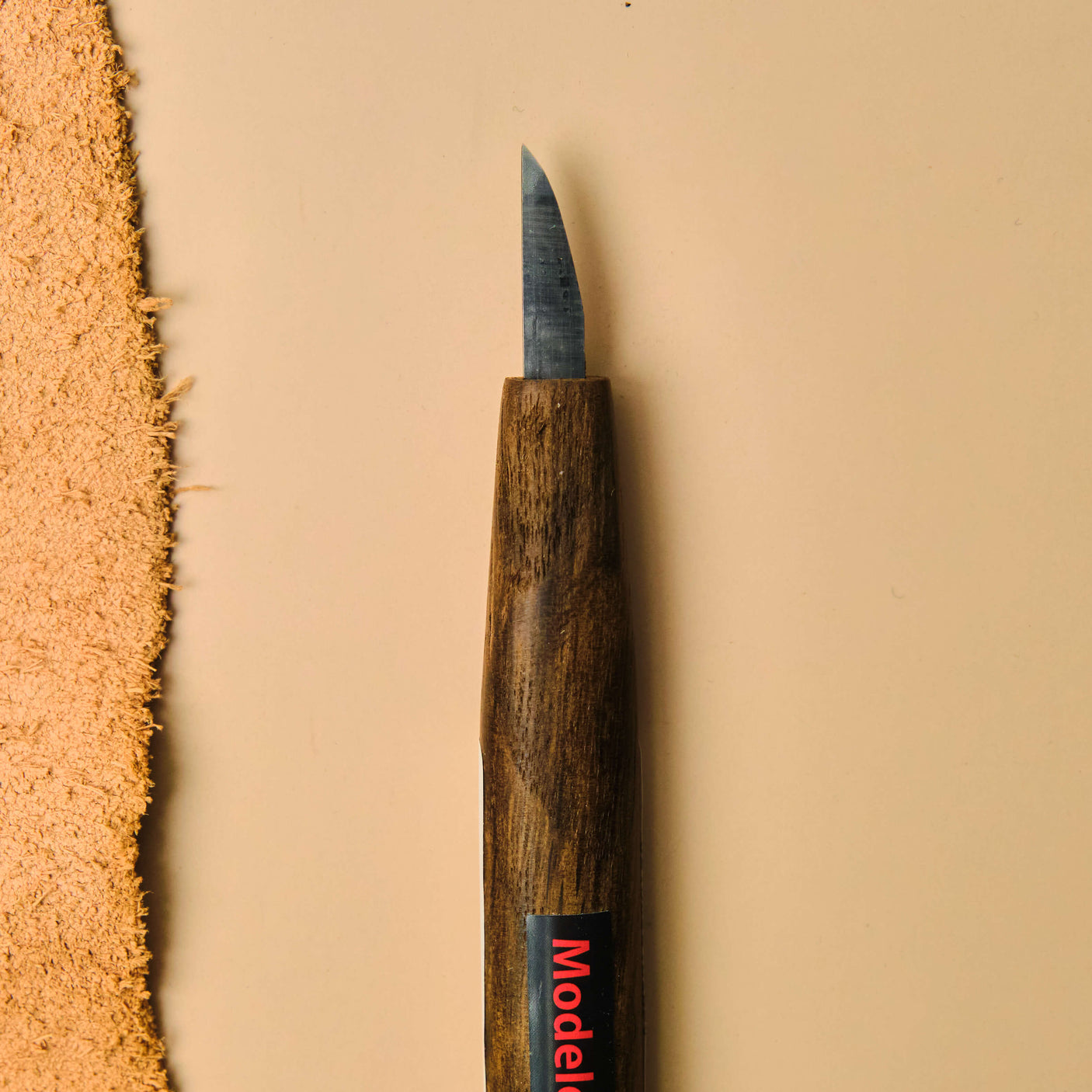 Short Single-Bevel Carving Knife - Curved Edge