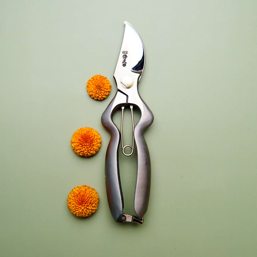 Handmade Japanese Stainless Steel Large Handled Secateurs - 200mm