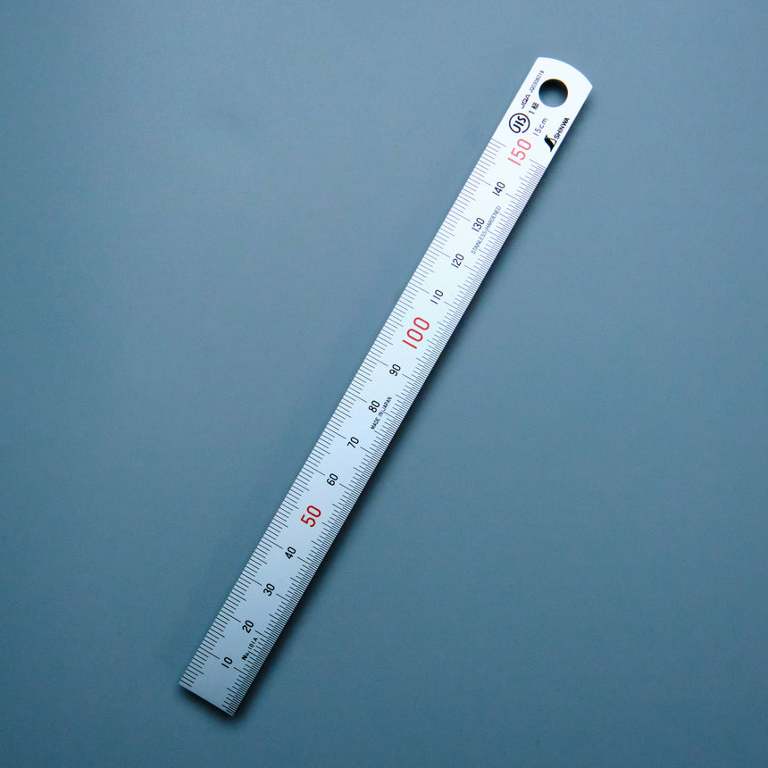 15cm Hard Chrome Finish Stainless Steel Rule