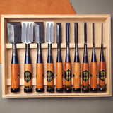 Suminagashi Shinogi Chisels - 10pc set