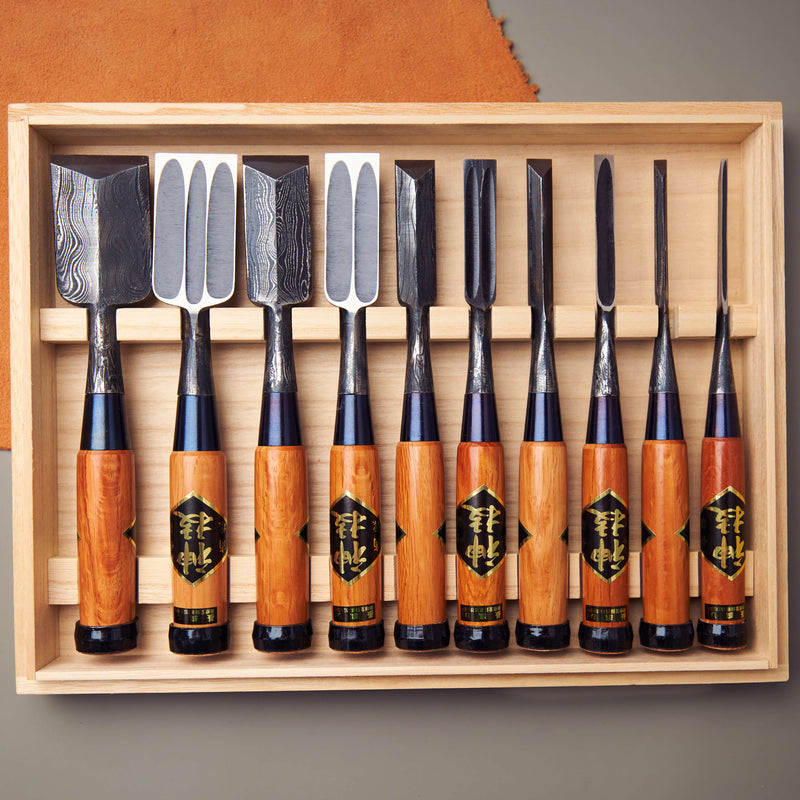 Suminagashi Shinogi Chisels - 10pc set
