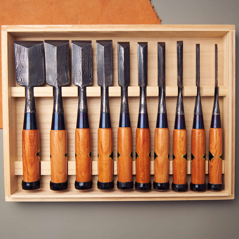 Suminagashi Shinogi Chisels - 10pc set
