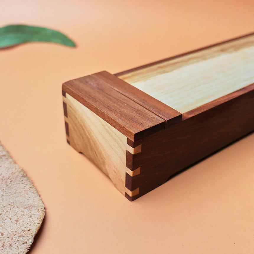 Handmade Wooden Knife Box - Medium