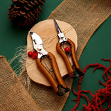 Tan Leather Secateurs & Snips Set