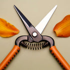 Handmade Japanese Tan Leather Handled Snips - 190mm