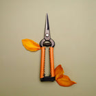 Handmade Japanese Tan Leather Handled Snips - 190mm