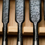 Tasai Mokume Bench Chisel Set - 10pc
