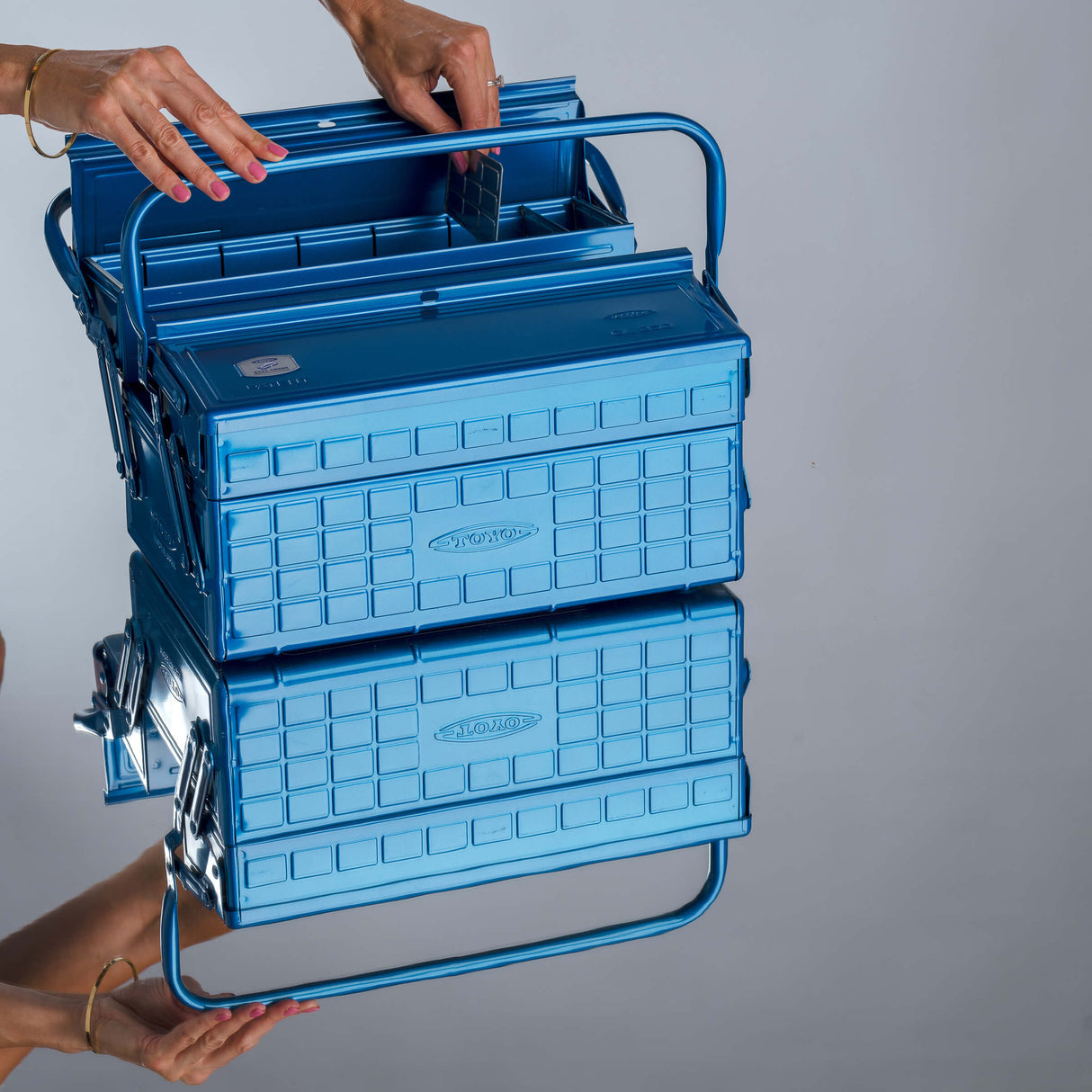 TOYO Double-Cantilever Toolbox GT-350 B (Blue)