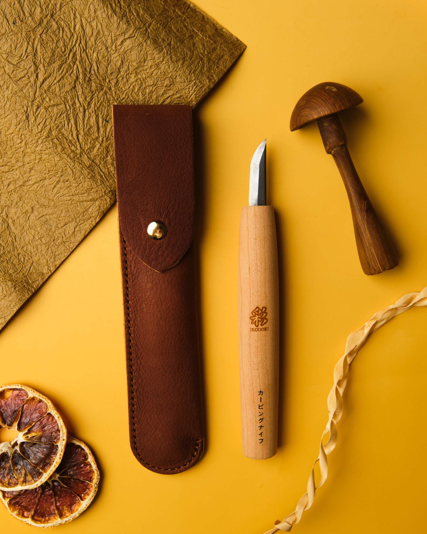 Japanese Whittling Knife with Leather case