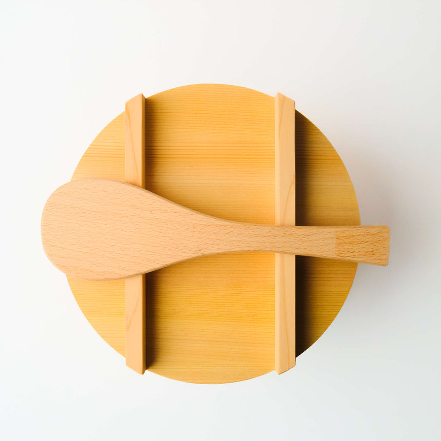 Yamacoh Ohitsu Sawara Wooden Rice Container - Nosebitsu