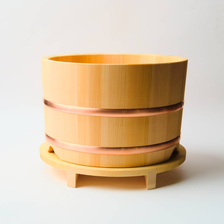 Yamacoh Ohitsu Sawara Wooden Rice Container - Nosebitsu