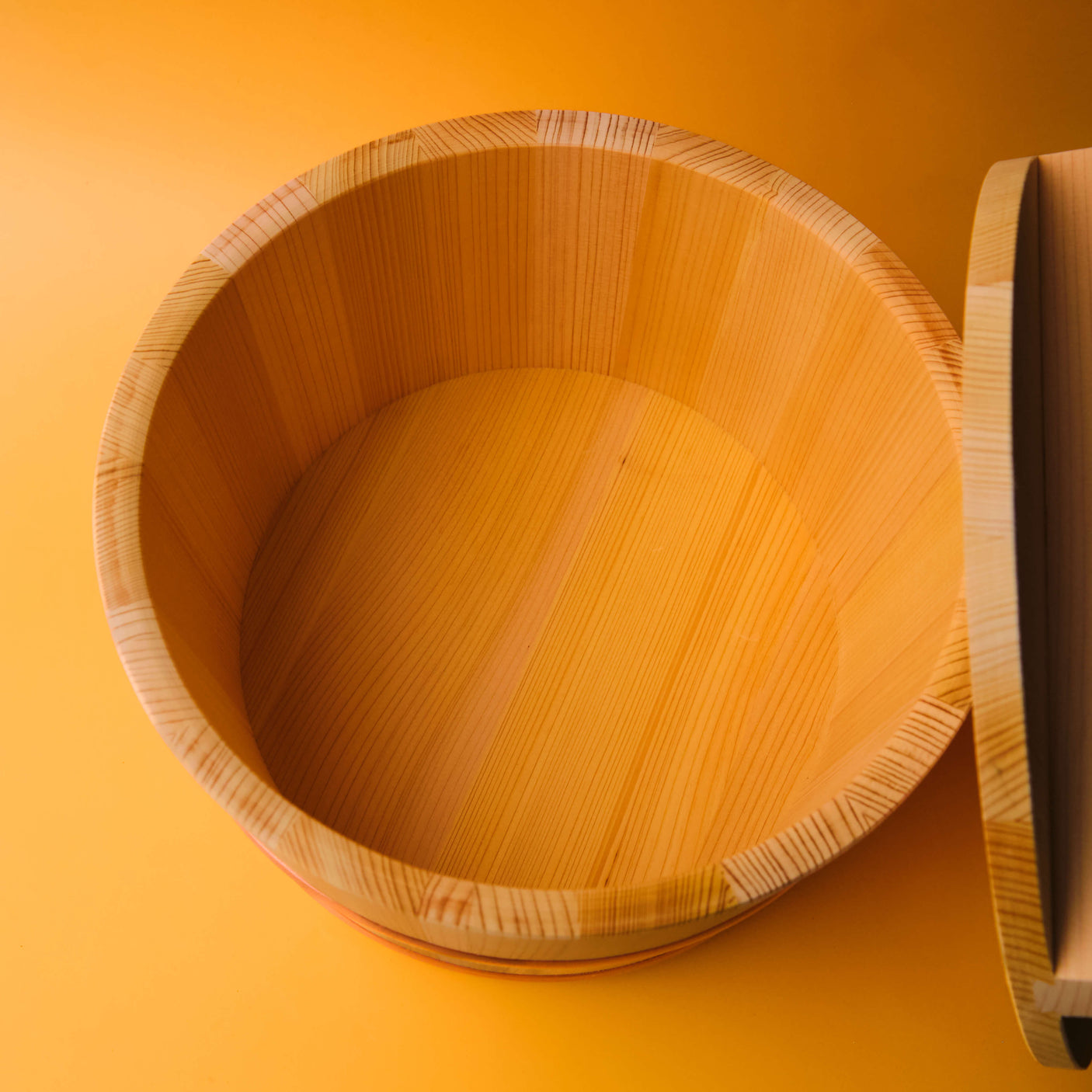 Yamacoh Ohitsu Sawara Wooden Rice Container - Nosebitsu
