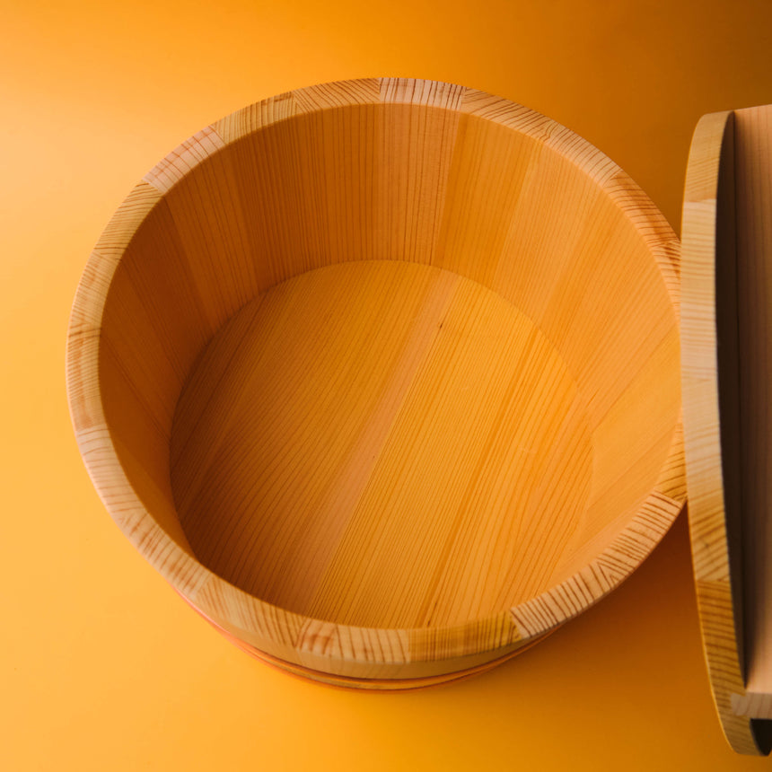 Yamacoh Ohitsu Sawara Wooden Rice Container - Nosebitsu