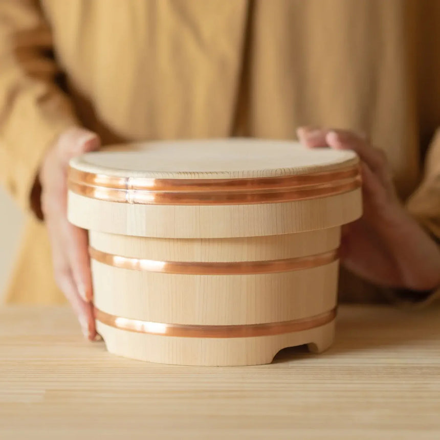 Yamacoh Ohitsu Sawara Wooden Rice Container - Edobitsu