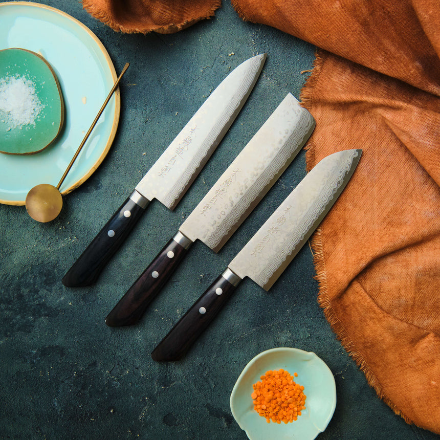 Damascus Knife Trio