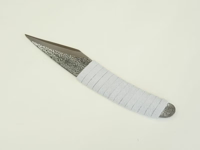 Leather wrapped Kiridashi knife