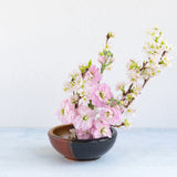 Black and Red Glazed Ikebana Vase