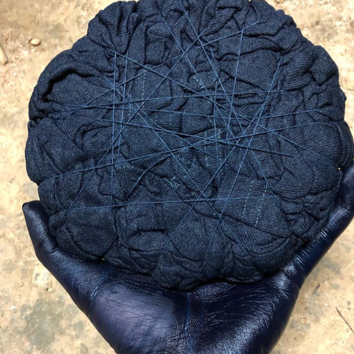 Tenugui Indigo - Arashi Shibori