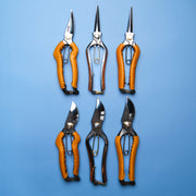 Handmade Japanese Tan Leather Handled Secateurs - 200mm