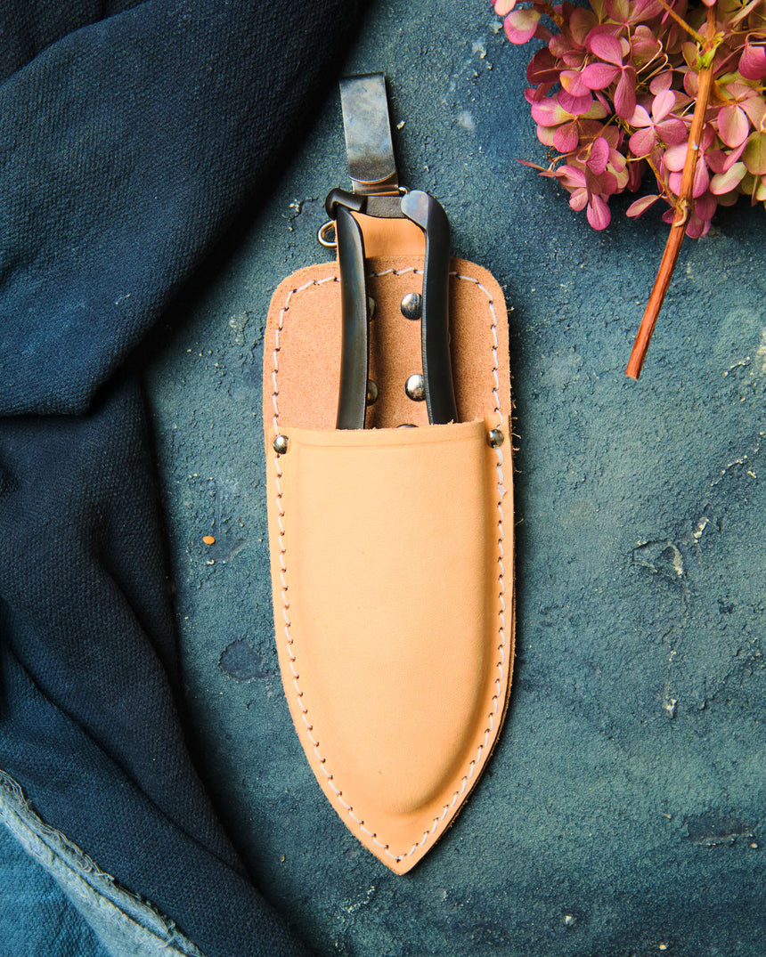 Handmade Secateurs  200mm and Leather Holster