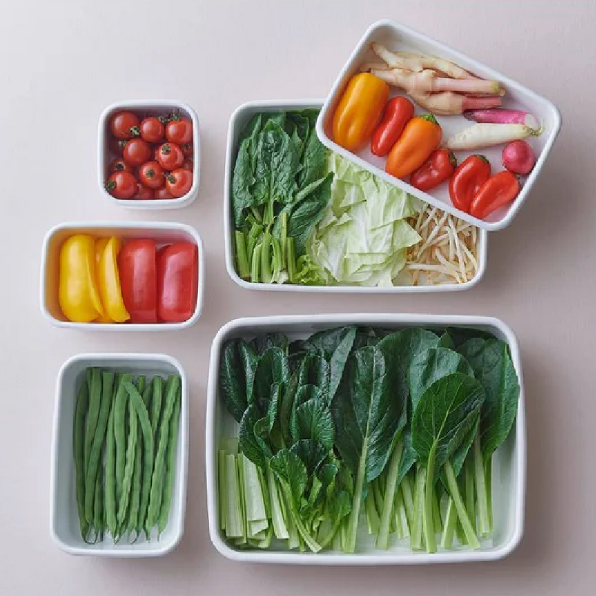 Noda Horo Enamel Rectangular Container with lid