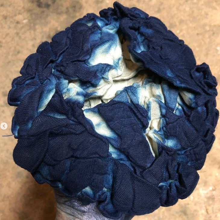 Tenugui Indigo - Arashi Shibori