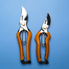 Handmade Japanese Tan Leather Handled Secateurs - 200mm