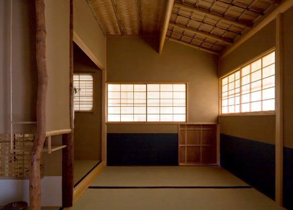 Tatami tea room inside the Bōro-an tea house