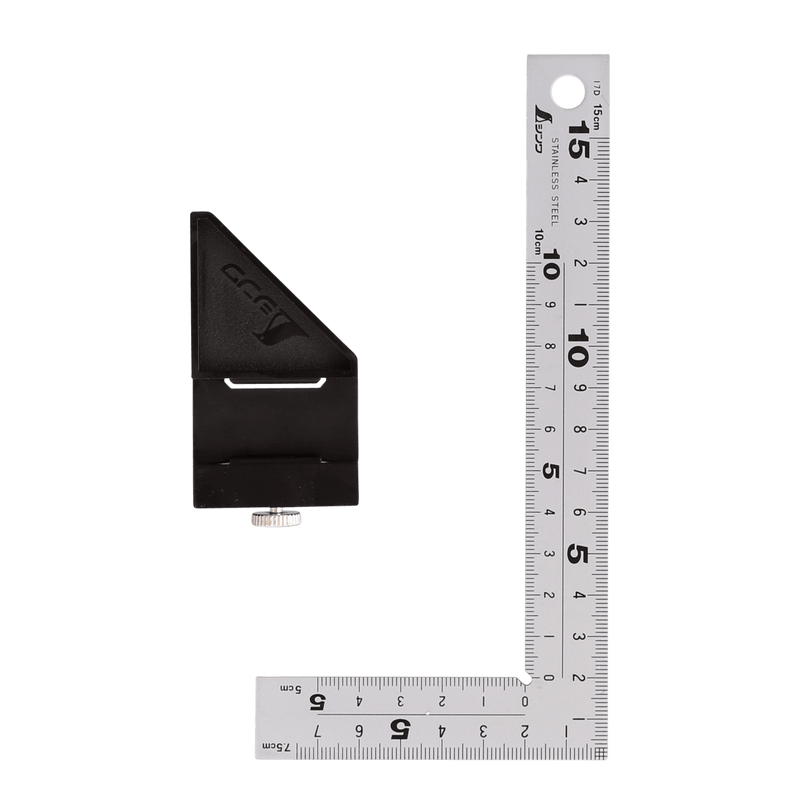 15cm Carpenter's Square with Stop (20mm width) - Japanese Squares - Japanese Tools Australia