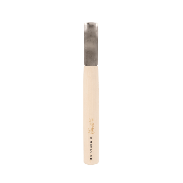 21mm Bent Long-Bladed Carving Gouge - Gouges - Japanese Tools Australia