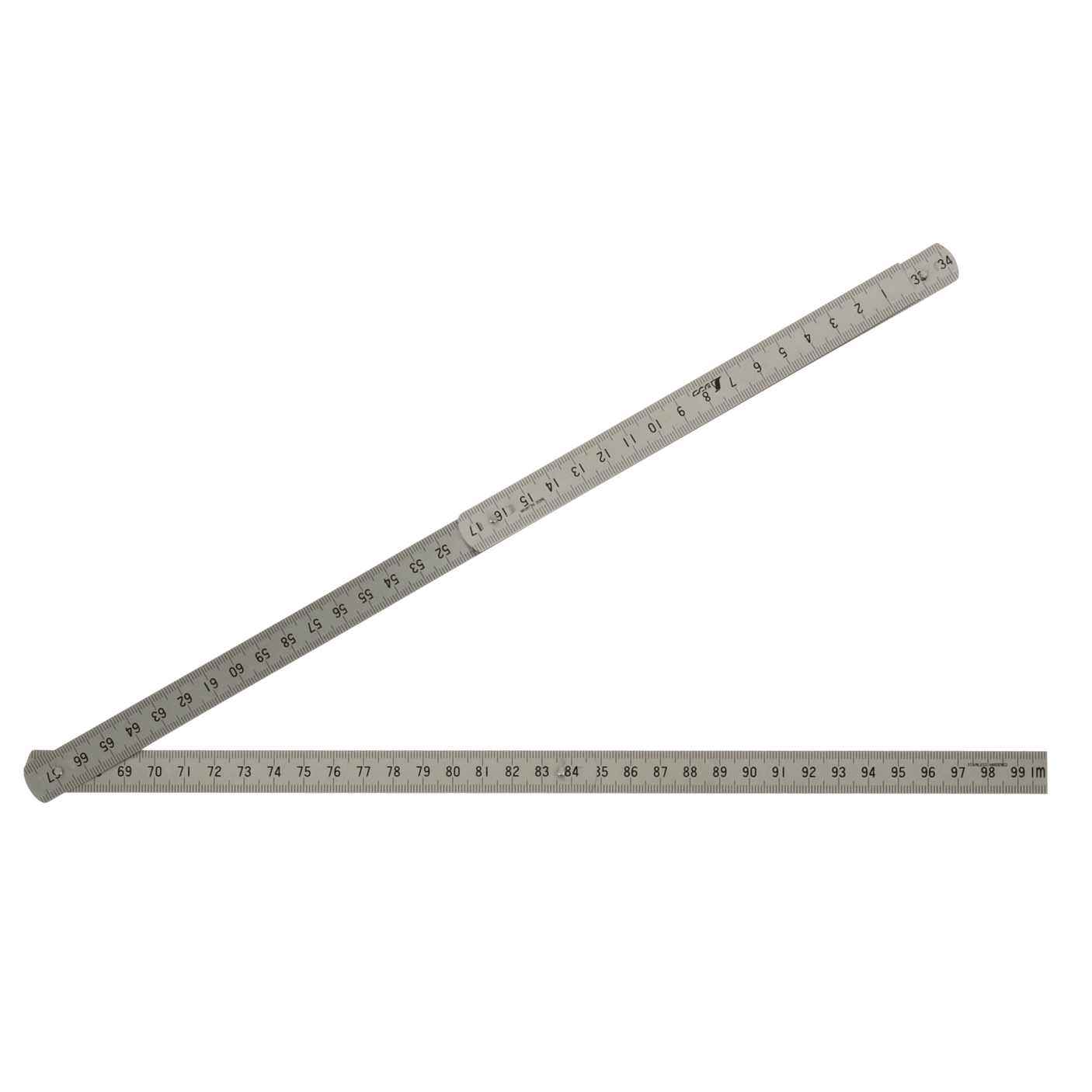 6-folding Stainless Steel Rule Polish Finish 1 m - Rulers - Japanese Tools Australia