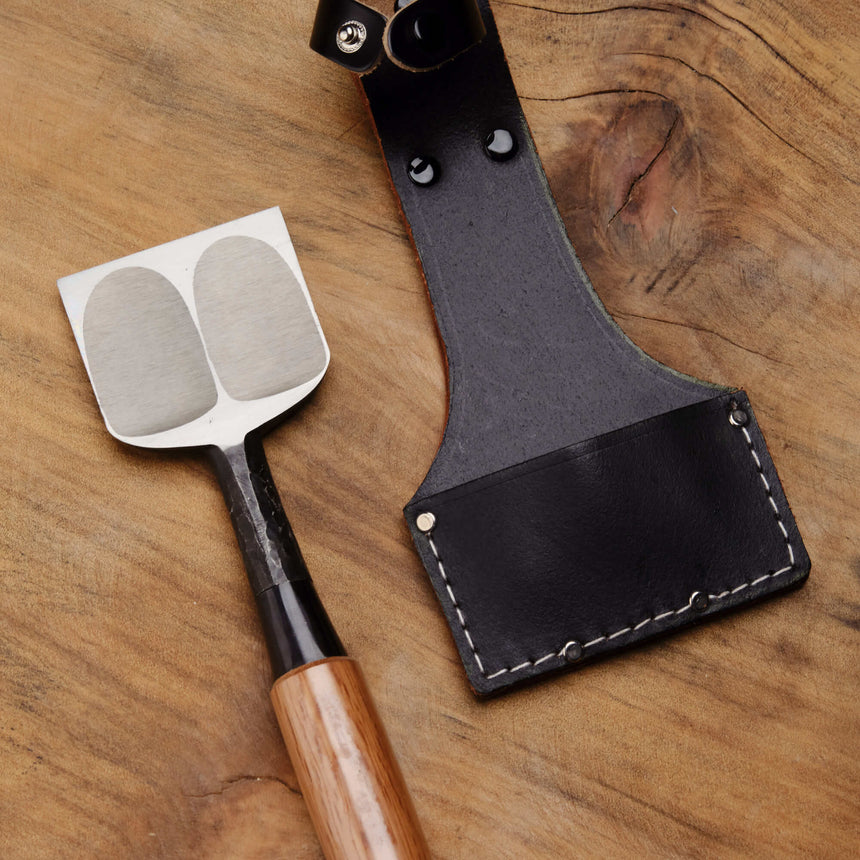 65mm Tsuchime Chisel with Leather Sheath by Tasai-san - Bench Chisels - Japanese Tools Australia