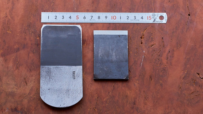 Aogami Plane Blade & Chipbreaker Set - 54mm by Komori-san - Plane Blade Sets - Japanese Tools Australia