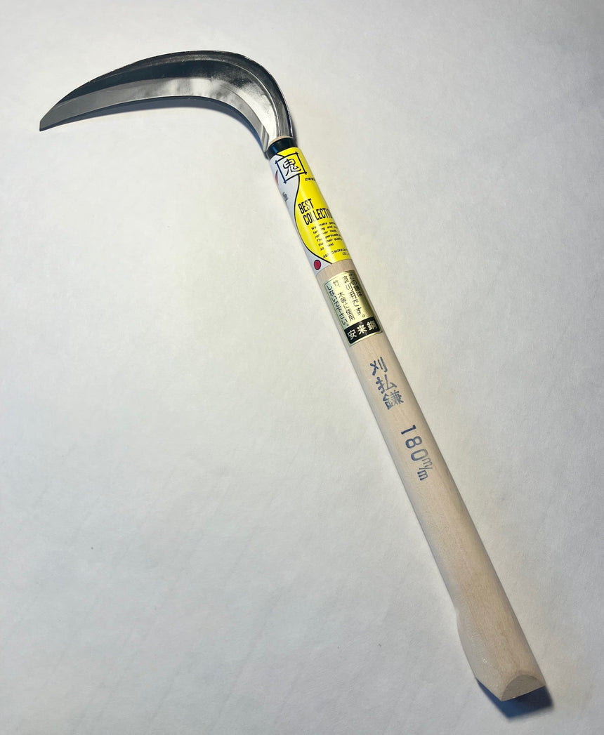 Asano Mokkousho Harvesting Sickle - 180 mm (thick chine) - Sickles - Japanese Tools Australia