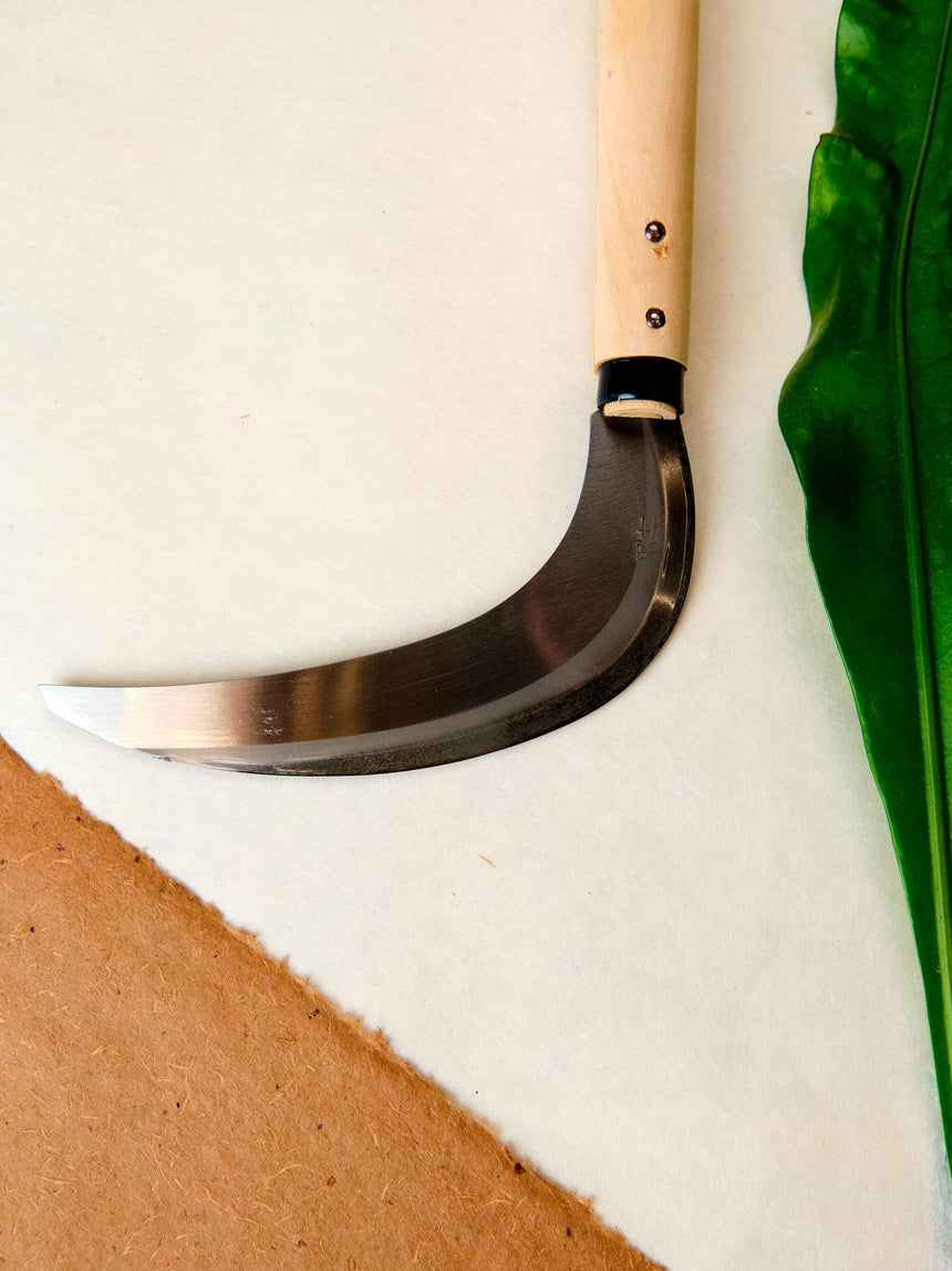 Asano Mokkousho Harvesting Sickle - 180 mm (thick chine) - Sickles - Japanese Tools Australia